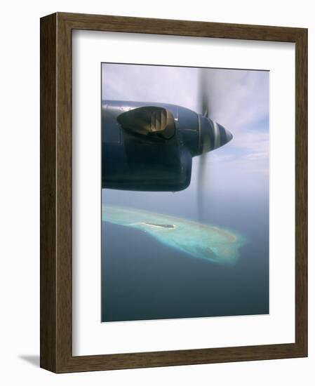 Aerial View of Baa Atoll, Maldives, Indian Ocean-Sergio Pitamitz-Framed Photographic Print