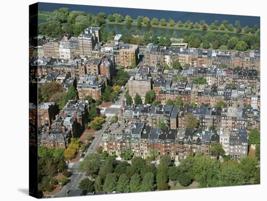 Aerial View of Back Bay Area, Boston, Massachusetts, New England, USA-Fraser Hall-Stretched Canvas