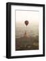 Aerial View of Balloon over Ancient Temples of Bagan at Sunrise in Myanmar-Harry Marx-Framed Photographic Print