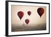 Aerial View of Balloons over Ancient Temples of Bagan at Sunrise in Myanmar-Harry Marx-Framed Photographic Print