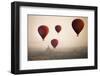 Aerial View of Balloons over Ancient Temples of Bagan at Sunrise in Myanmar-Harry Marx-Framed Photographic Print