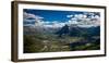 Aerial view of Banff town and Mount Rundle, Banff National Park, Alberta, Canada-null-Framed Photographic Print