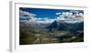 Aerial view of Banff town and Mount Rundle, Banff National Park, Alberta, Canada-null-Framed Photographic Print