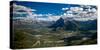 Aerial view of Banff town and Mount Rundle, Banff National Park, Alberta, Canada-null-Stretched Canvas