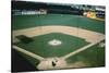 Aerial View of Baseball Game-null-Stretched Canvas