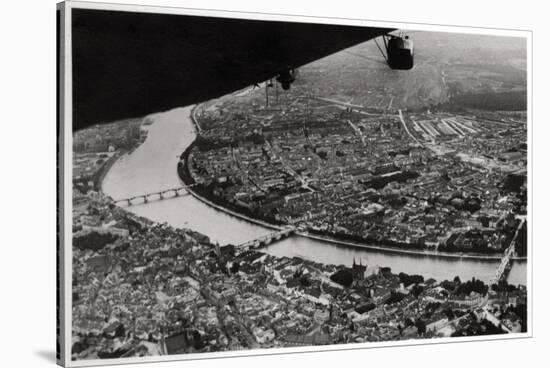 Aerial View of Basel, Switzerland, from a Zeppelin, 1928-null-Stretched Canvas