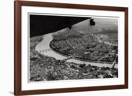 Aerial View of Basel, Switzerland, from a Zeppelin, 1928-null-Framed Giclee Print