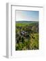 Aerial view of Baslow church and village, Peak District National Park, Derbyshire, England-Frank Fell-Framed Photographic Print