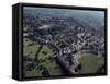 Aerial View of Bath, Including the Royal Crescent, Avon (Somerset), England, United Kingdom-Adam Woolfitt-Framed Stretched Canvas