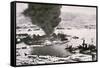 Aerial View of Battleship Row, Pearl Harbor, 7th December, 1941-Japanese Photographer-Framed Stretched Canvas