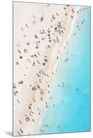 Aerial view of beach in summer with people. Zakynthos, Greek Islands, Greece-Matteo Colombo-Mounted Premium Photographic Print