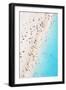 Aerial view of beach in summer with people. Zakynthos, Greek Islands, Greece-Matteo Colombo-Framed Photographic Print