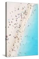 Aerial view of beach in summer with people. Zakynthos, Greek Islands, Greece-Matteo Colombo-Stretched Canvas