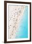 Aerial view of beach in summer with people. Zakynthos, Greek Islands, Greece-Matteo Colombo-Framed Photographic Print