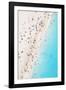 Aerial view of beach in summer with people. Zakynthos, Greek Islands, Greece-Matteo Colombo-Framed Photographic Print