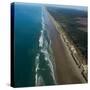 Aerial view of beach, Ninety Mile Beach, Northland, North Island, New Zealand-null-Stretched Canvas