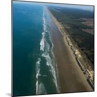 Aerial view of beach, Ninety Mile Beach, Northland, North Island, New Zealand-null-Mounted Photographic Print