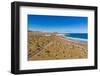 Aerial view of beach of Playa Famara, Caleta de Famara, Lanzarote, Las Palmas-Frank Fell-Framed Photographic Print