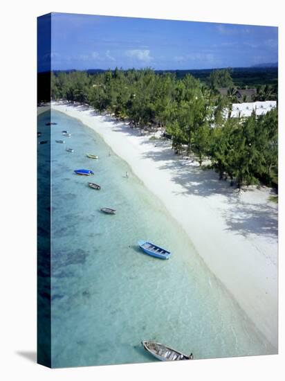 Aerial View of Beach, Reunion Island, Department of France, Indian Ocean, Africa-Sylvain Grandadam-Stretched Canvas