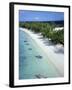 Aerial View of Beach, Reunion Island, Department of France, Indian Ocean, Africa-Sylvain Grandadam-Framed Photographic Print