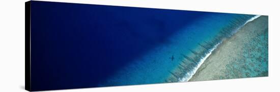 Aerial View of Beach, Teti'aroa Island, Polynesia-null-Stretched Canvas
