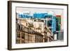 Aerial View of Beaubourg Area with the Pompidou Center Museum   Cityscape of Paris in France-OSTILL-Framed Photographic Print