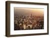 Aerial View of Beautiful Cityscape on Sunset, Arabic Architecture, down Town, Middle East, Lebanon,-Anna Omelchenko-Framed Photographic Print