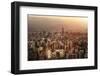 Aerial View of Beautiful Cityscape on Sunset, Arabic Architecture, down Town, Middle East, Lebanon,-Anna Omelchenko-Framed Photographic Print