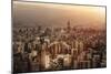 Aerial View of Beautiful Cityscape on Sunset, Arabic Architecture, down Town, Middle East, Lebanon,-Anna Omelchenko-Mounted Photographic Print