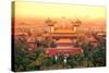 Aerial View of Beijing with Historical Architecture, China.-Songquan Deng-Stretched Canvas