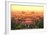 Aerial View of Beijing with Historical Architecture, China.-Songquan Deng-Framed Photographic Print
