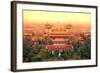 Aerial View of Beijing with Historical Architecture, China.-Songquan Deng-Framed Photographic Print