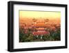 Aerial View of Beijing with Historical Architecture, China.-Songquan Deng-Framed Photographic Print