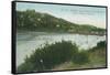 Aerial View of Belvedere Bay, Hotel Belvedere - Marin County, CA-Lantern Press-Framed Stretched Canvas