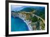 Aerial view of Bixby Creek Bridge at Pacific Coast, Big Sur, California, USA-null-Framed Photographic Print