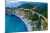 Aerial view of Bixby Creek Bridge at Pacific Coast, Big Sur, California, USA-null-Mounted Photographic Print