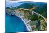 Aerial view of Bixby Creek Bridge at Pacific Coast, Big Sur, California, USA-null-Mounted Photographic Print