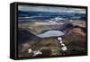 Aerial View of Blahylur Crater Lake, Landmannalaugar, Central Highlands, Iceland-Ragnar Th Sigurdsson-Framed Stretched Canvas