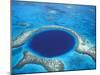 Aerial View of Blue Hole at Lighthouse Reef, Belize-Greg Johnston-Mounted Photographic Print