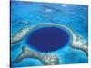 Aerial View of Blue Hole at Lighthouse Reef, Belize-Greg Johnston-Stretched Canvas