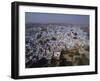 Aerial View of Blue Houses for the Bhrahman, Jodhpur, Rajasthan, India-Robert Harding-Framed Photographic Print