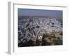 Aerial View of Blue Houses for the Bhrahman, Jodhpur, Rajasthan, India-Robert Harding-Framed Photographic Print