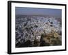 Aerial View of Blue Houses for the Bhrahman, Jodhpur, Rajasthan, India-Robert Harding-Framed Photographic Print