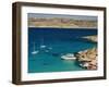 Aerial View of Blue Lagoon, Comino Island, Malta, Mediterranean, Europe-Tondini Nico-Framed Photographic Print