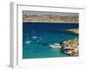 Aerial View of Blue Lagoon, Comino Island, Malta, Mediterranean, Europe-Tondini Nico-Framed Photographic Print