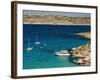 Aerial View of Blue Lagoon, Comino Island, Malta, Mediterranean, Europe-Tondini Nico-Framed Photographic Print