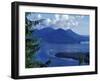 Aerial View of Boat and Annette Island near Ketchikan, Inside Passage, Alaska, USA-Howie Garber-Framed Premium Photographic Print