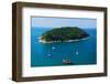 Aerial View of Boat near Phuket Island, Southern of Thailand-lkunl-Framed Photographic Print