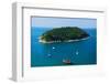 Aerial View of Boat near Phuket Island, Southern of Thailand-lkunl-Framed Photographic Print