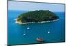 Aerial View of Boat near Phuket Island, Southern of Thailand-lkunl-Mounted Photographic Print